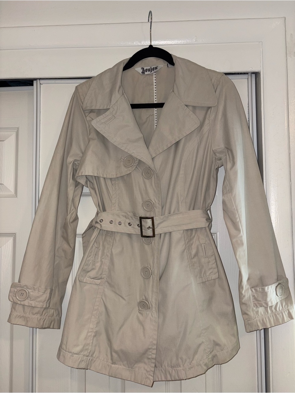 Beige Belted Trench Coat - Tailored Women's Trench